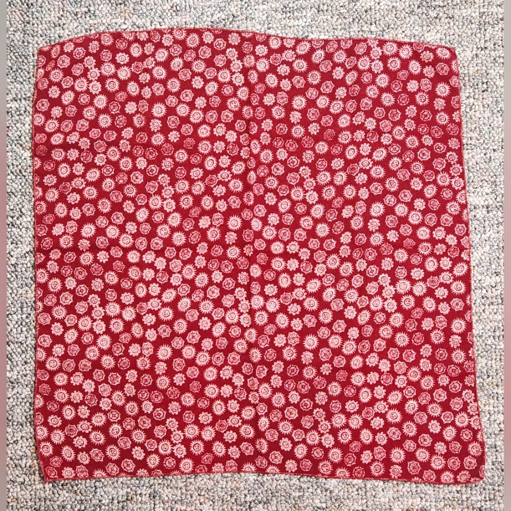 Anthropologie Red Floral Print Scarf